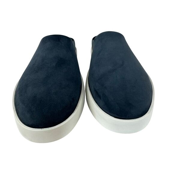WOLF & SHEPHERD Cruise Mule Shoes Navy Suede Nubuck Slip On Unisex M8/W9.5/EU41 - Picture 4 of 11